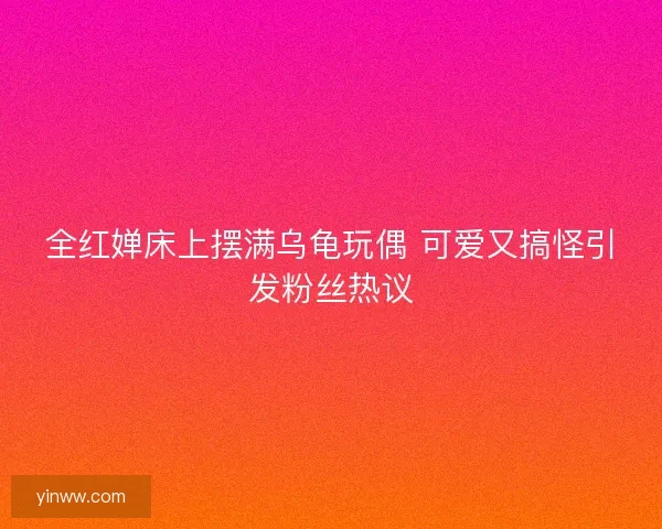 全红婵床上摆满乌龟玩偶 可爱又搞怪引发粉丝热议